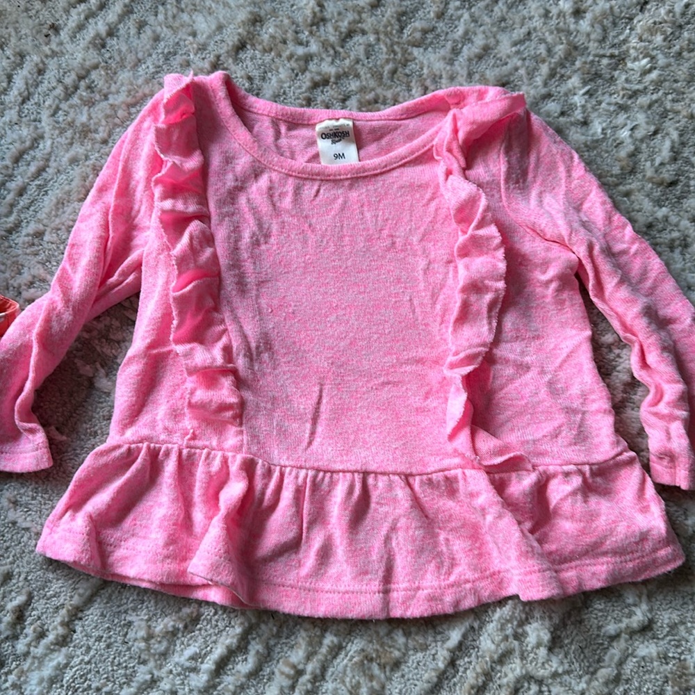 Hot pink ruffle sweater